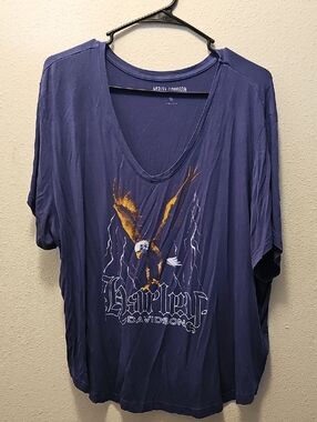 Harley-Davidson Blue Eagle Graphic Tee, slightly cropped